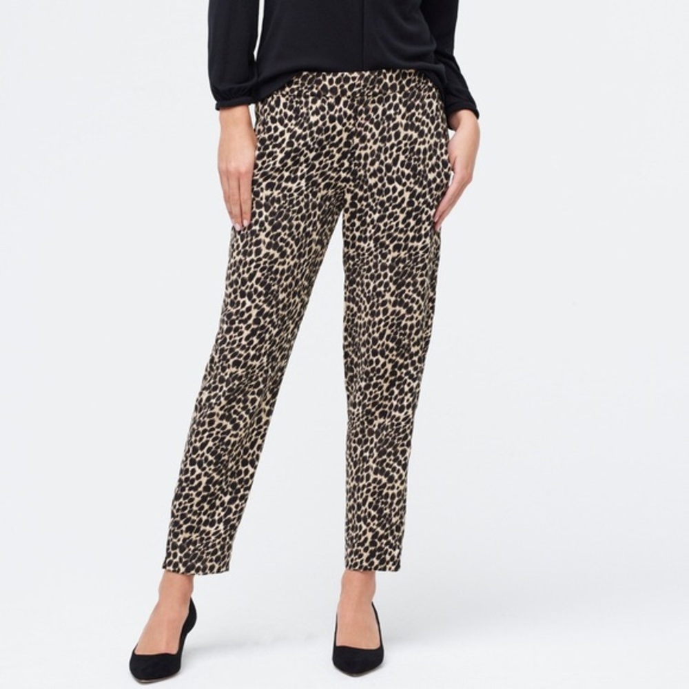J.Crew Brown Cheetah Jamie Pant Size 2